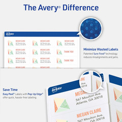 Avery Easy Peel Printable Address Labels, Sure Feed Technology, 1″ x 2-5/8″ Cust