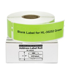 DYMO LW 30252 GREEN Address Labels for LabelWriter – 100 Rolls of 350 – FAST !