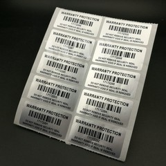200 Warranty Void BAR-CODE Hologram Security Label Stickers Tamper Evident Seals