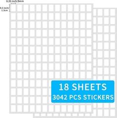 3040 Pcs Matte Small White Labels Stickers Blank Labels Removable Price Tags Lab