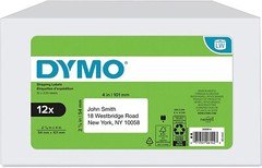 DYMO 30323 Standard Shipping Labels, White, 2-1/8” x 4” 12 Rolls of 220