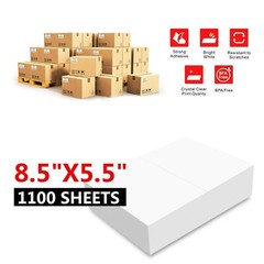 1000-4000 Premium 8.5X 5.5″ Half Sheet Self Adhesive Shipping Labels 2 Per Sheet