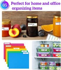 Removable Waterproof Labels 320 Pcs for Daycare, Kitchen, Office, Home Organizat