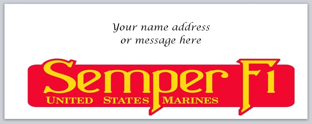 Personalized Address Labels Semper Fi Marines Buy 3 get 1 free (bo 986)