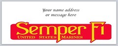 Personalized Address Labels Semper Fi Marines Buy 3 get 1 free (bo 986)