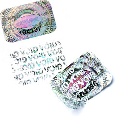 300 Pcs Tamper Proof Hologram Stickers Silver High Security Tamper Evident Warra