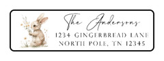 400 Bunny Personalized Return Address Labels. 1/2 inch by 1 3/4 inch