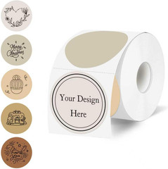 2 Inch round Thermal Label Stickers, Circle Thermal Stickers Labels, Waterproof