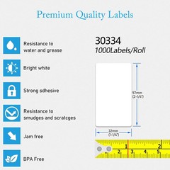 8 Rolls Multipurpose Label Compatible for Dymo LabelWriter 30334 2-1/4″ x 1-1/4″