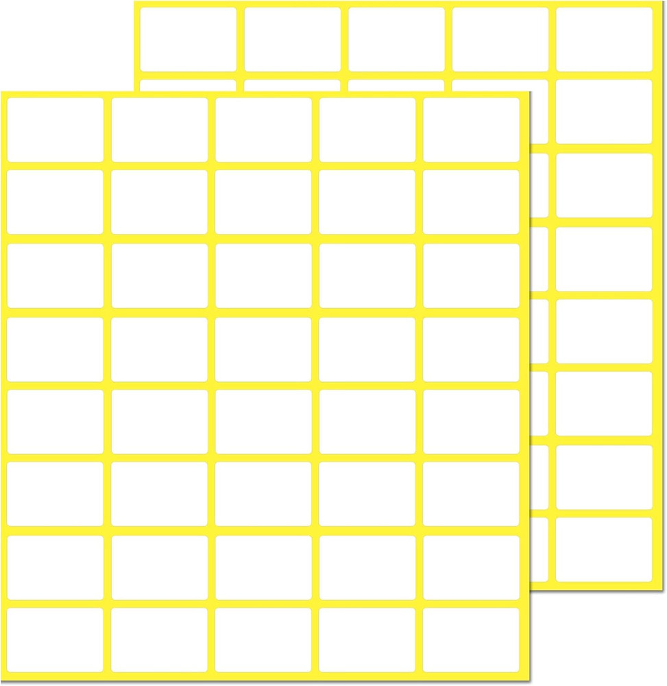 1000 Pack, 0.5″ X 0.75″ – White Labels Stickers for Writing, Price Stickers