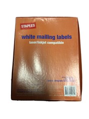White Mailing Labels Laser Inkjet Compatibles 2″ x 4″ Free Shipping 1000 Labels