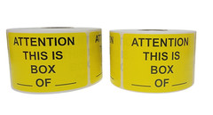 Production Labels – Box__of___ (4) Rolls 2000 Total, 2×3 YL Writable Peel Stick