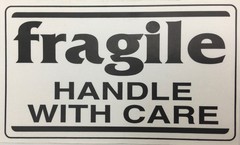 3×5 fragile HANDLE WITH CARE Shipping Pallet Stickers 2RLS of 300 Labels EA