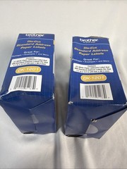 Brother QL Label Printer DK-1201 Standard White Paper Address Labels LOT OF TWO