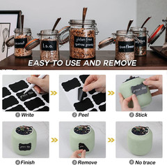 218 PCS Chalkboard Labels with 4 Pens, Erasable and Reusable Waterproof Blackboa