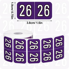 1 500 Pcs 2026 Year Stickers File Folder Labels Rectangle Coded Colored Year St