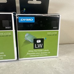 2x DYMO 30327 File Folder Labels – 1 New, 1 Partial – Genuine