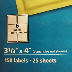 Avery 8164 White Shipping Labels Inkjet 3 X 4 Inch 119 Stickers