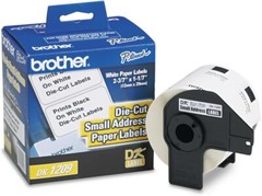 ( 1 ) Brother DK-1209 Small White Paper Address Labels – 800 Labels Per Roll.