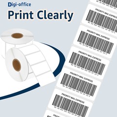 10 Rolls Fit Zebra & Rollo Printers 2.25″x 1.25″ Direct Thermal Labels 1000/Roll