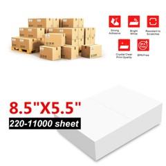 Shipping Labels 8.5×5.5 half sheet Self Adhesive 2 Per Sheet POLYSELLS 2UP