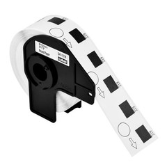 3x 1200 Round White Paper Label 1/2″ DK-1219 for Brother, with Cartridge Frames