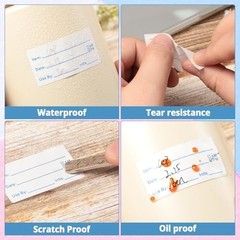 Food Labels Removable 1 x 2 Inch 4000 Pieces Date Stickers for Freezer
