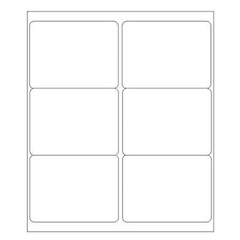 4″x3 1/3″ Laser Ink Jet Blank Address Shipping Labels Self Adhesive 6 per sheet