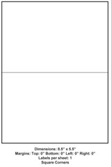 100 Half Sheet 8.5″ x 5.5″ Shipping Printer Labels Laser STRONG Self Adhesive