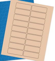 3″ X 1″ RECTANGULAR LIGHT TAN Labels Adhesive 18 PER SHEET LASER/INKJET