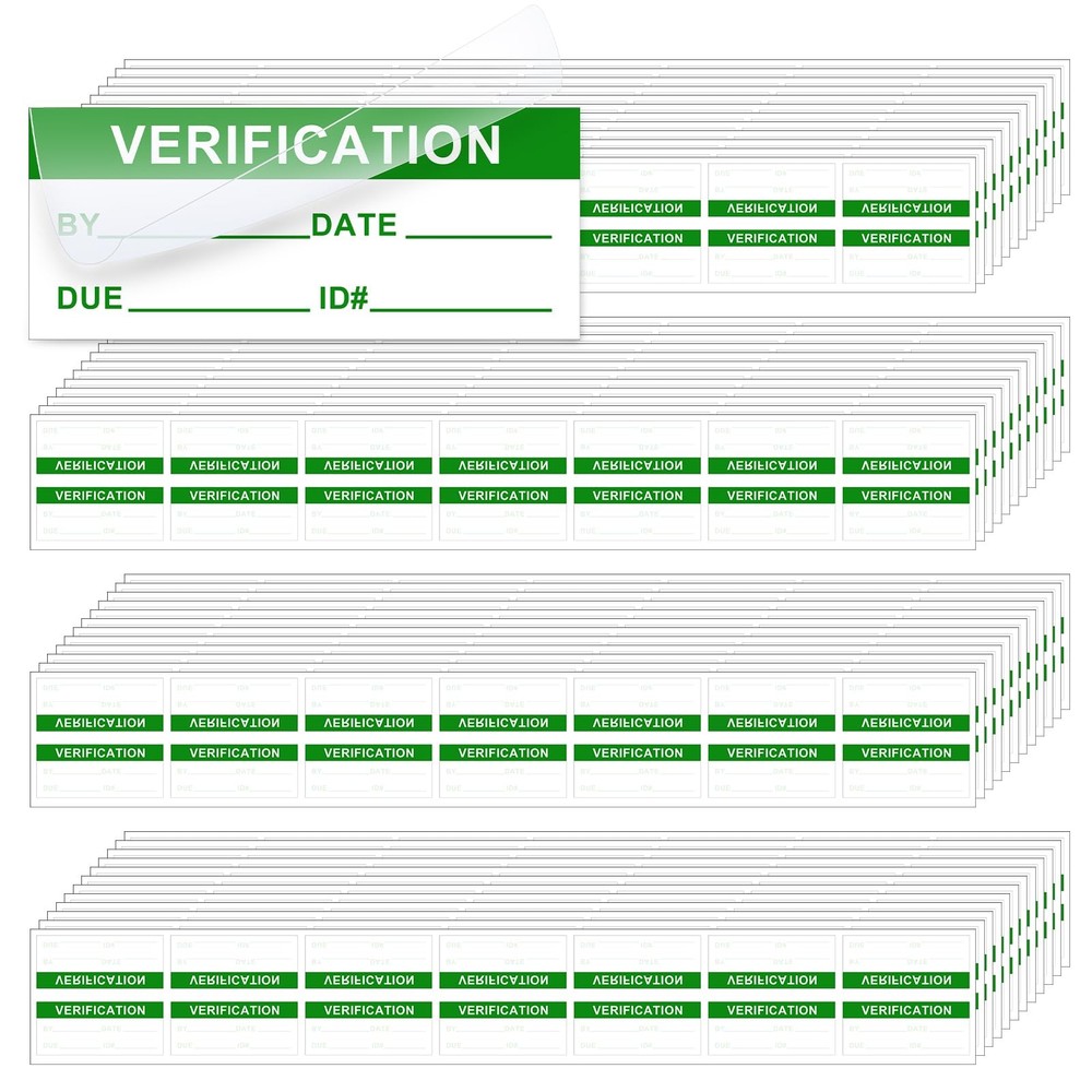 210 Pcs Verification Labels, 1.5″ x 0.625″ Self Laminating Verification Label…