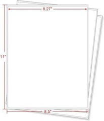 200 8.5″ x 11″ Full Sheets Address Shipping Sticker Paper for Laser & InkJet