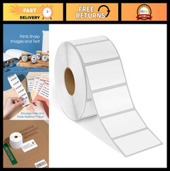 2″ x 1″ Direct Thermal Labels – 13000 Count, 10 Rolls – Perforated UPC Barcode S