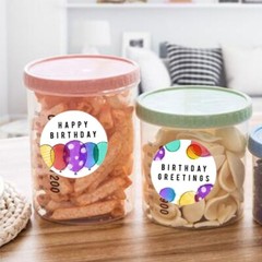 500pcs Happy Birthday Stickers Greetings Round Seal Label for Party Package