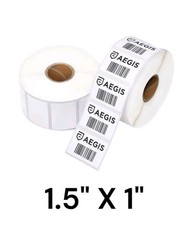 2x Aegis Adhesives 1.5″ X 1″ Square Direct Thermal Multipurpose 300 Labels/Roll