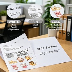 8.5″ x 5.5″ Half Sheet Self Adhesive Shipping Labels for Laser & Inkjet Print…