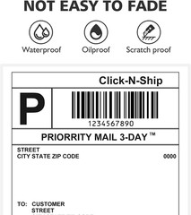 4″x6″ Thermal Shipping Labels – 2400 Labels, Compatible with Zebra & Rollo Print