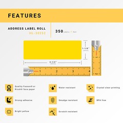 DYMO LW 30252 Address Labels – 24 Rolls – 6 each YELLOW RED PINK BLUE – FAST !!!