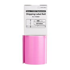 Compatible with DYMO LW 1744907 Pink 4″x6″ Direct Thermal Labels (1) Roll/220