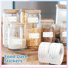 4000 Count Food Labels in Two Colors – Removable 1×2 Inch Stickers for Freezer
