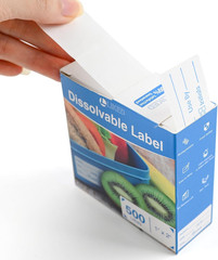 500 Stickers Use by 1 X 2 Inch Blue Dissolvable Food Storage Labels for Containe