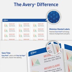 Printable Address Labels, 1″ x 2-5/8″, Matte Clear, 300 Blank Mailing Labels, Su
