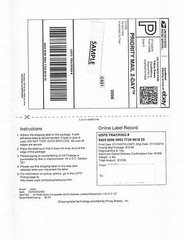 200pcs Half Sheet Shipping Labels w/receipt