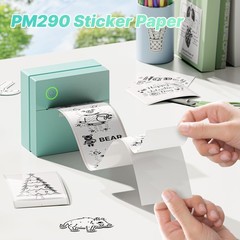TYPONOS Genuine Self-Adhesive Thermal Printer Stickers, TP54x3.2, White