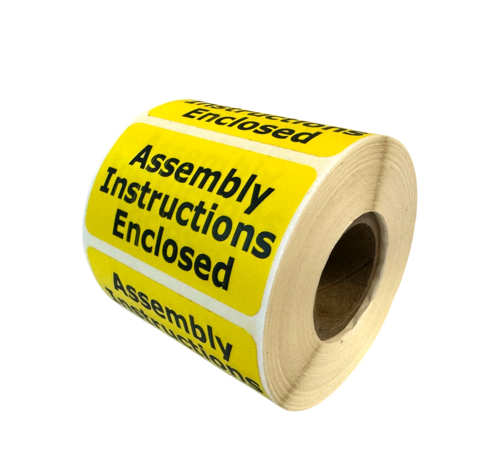 2.5×1.5 Assembly Instructions Enclosed Adhesive YL Stickers 1 ROLL of 500 Labels