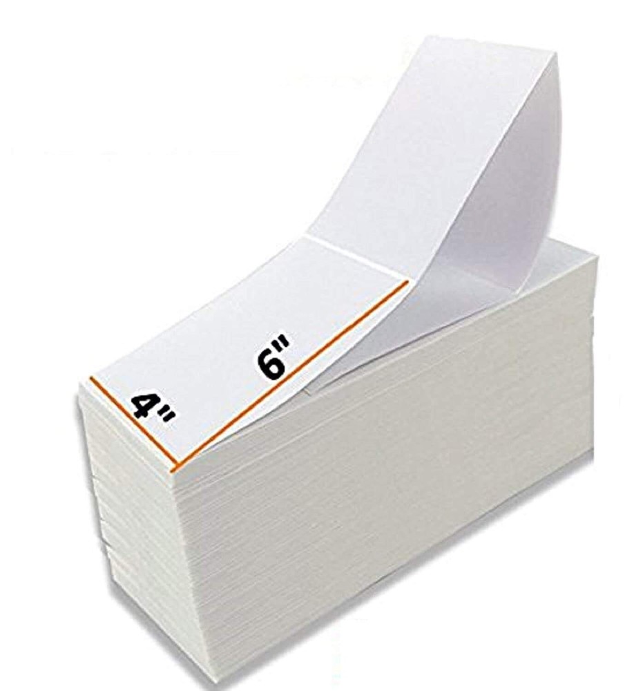 2000 4×6 Fanfold Thermal Transfer for Zebra 4″ x 6″ Labels Z-Perform 1500T
