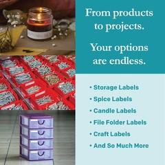 White File Folder Labels – 3.4375″ x .667″ – Laser/Inkjet Compatible – (30 pe…