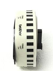 Lot Of 12 Brother DK-2214 White Paper Shipping Labels , 12MM, FREE SHIPPING