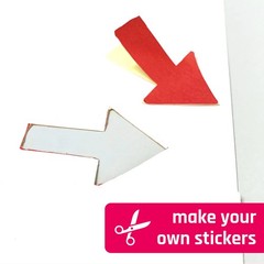 30 Sheets, Printable White Sticker Paper, Laser/Inkjet Printing – Matte, Letter