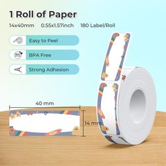 Genuine P21 Birthday 2.0 Label Maker Tape 14x40mm 0.55×1.57 Inch 1 Roll